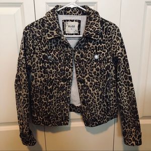 Leopard Print Jean Jacket